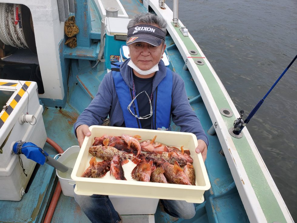 午後便、カサゴ絶好調でした！明日の午後便はタコ釣り！