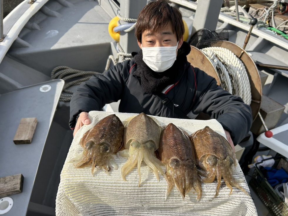 コウイカ初挑戦で釣りまくり！