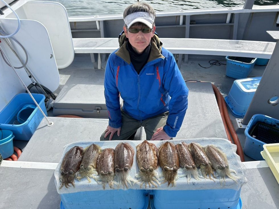 肉厚コウイカ爆乗りー!