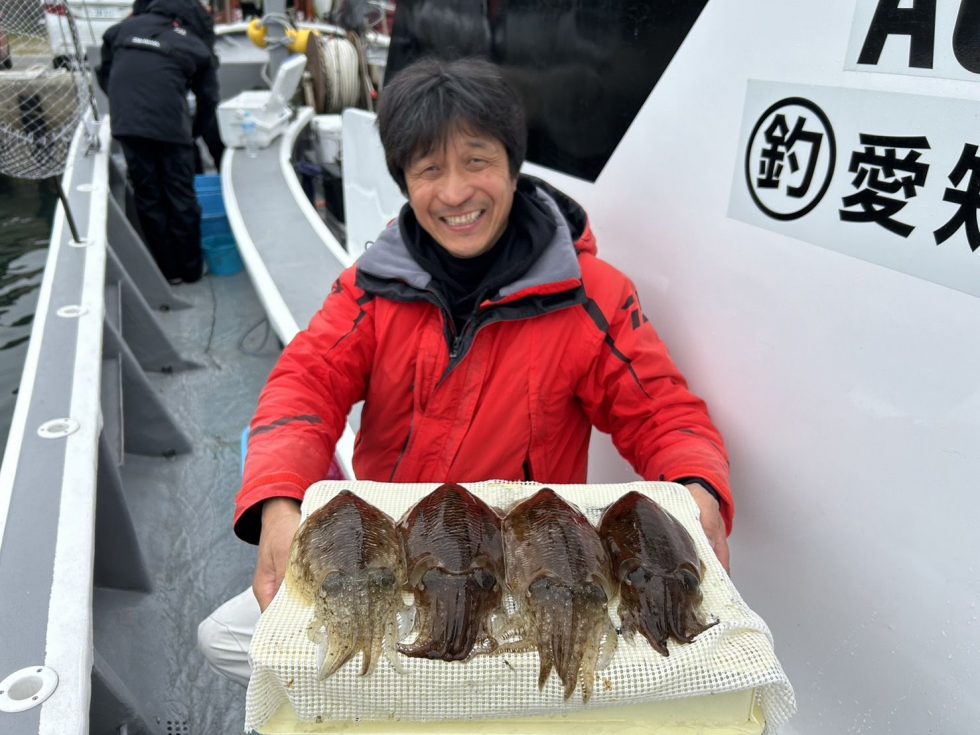 肉厚コウイカ皆さん同じように釣れて絶好調！