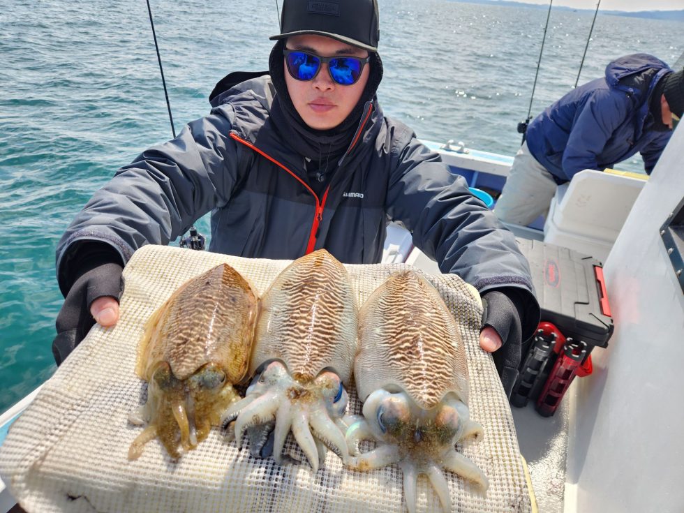 イカ墨パスタは釣り師の特権ですよ！