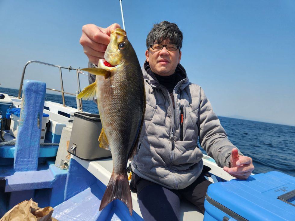 大山沖ジャンボイサキ！脂のりのり！
