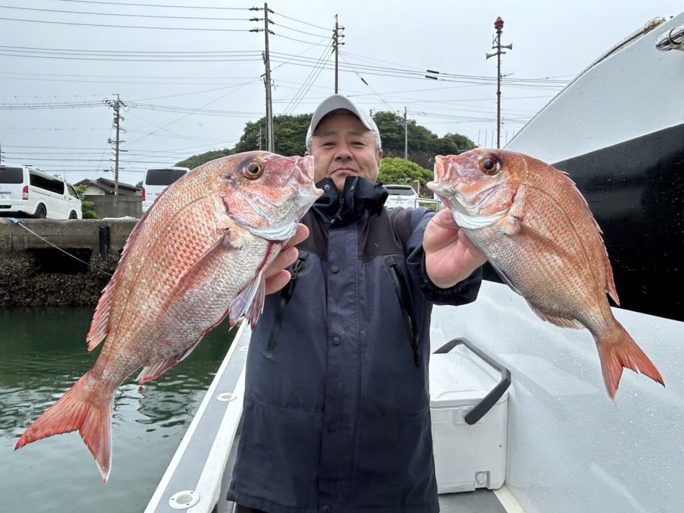 一つテンヤ出船!真鯛好調!