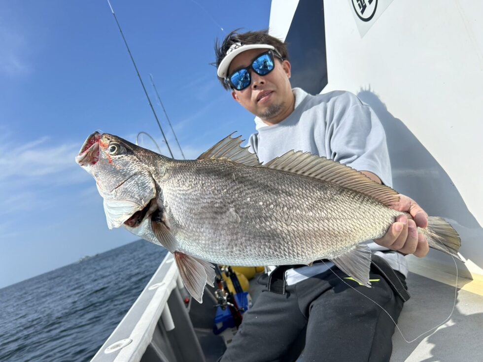 ライトタックルで大ニベは引きがたまらない