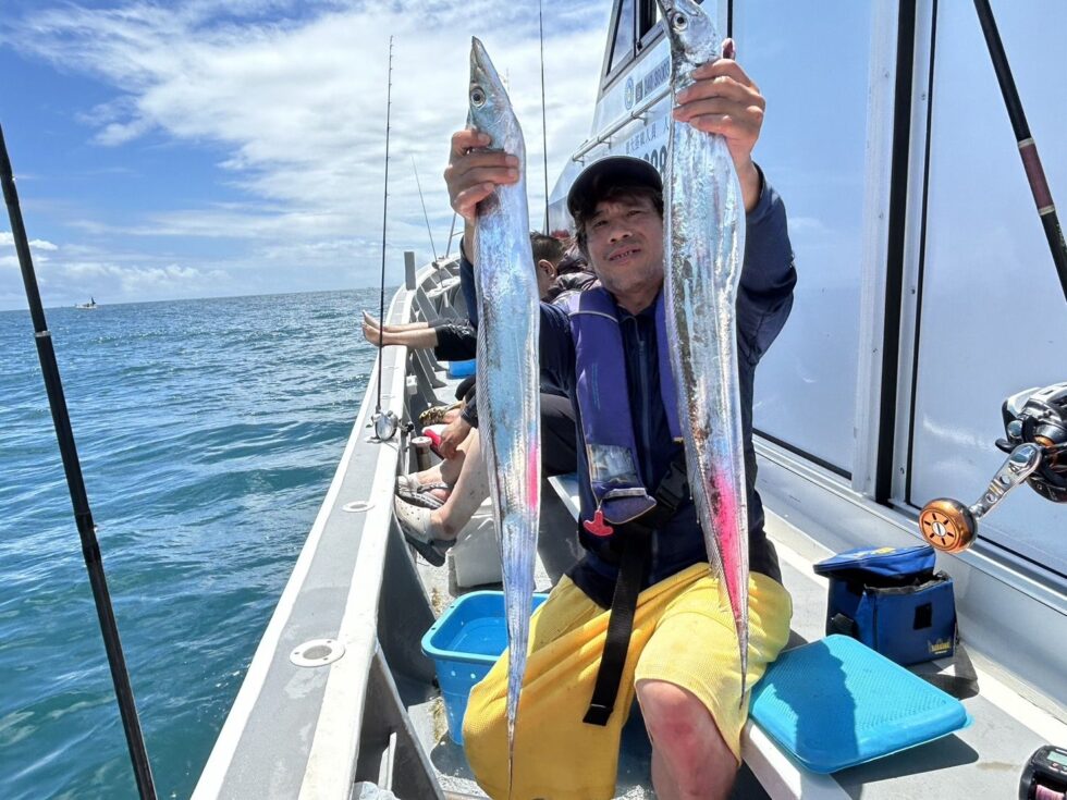 一気盛り上がりそうです!当船はテンヤ専門、テンヤ50号統一で出船中!