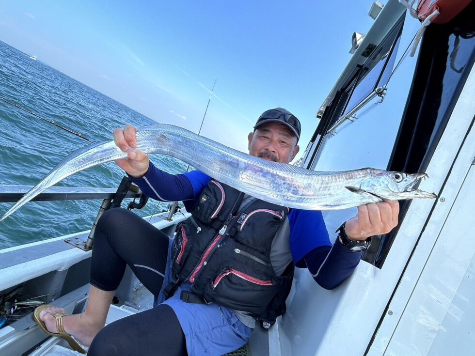 伊良湖水道テンヤタチウオ専門で大型攻略!