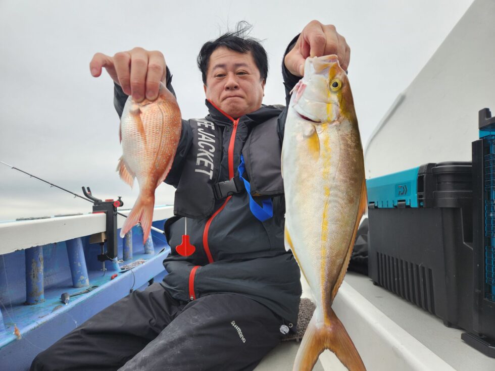 ウタセ五目船、カンパチ!