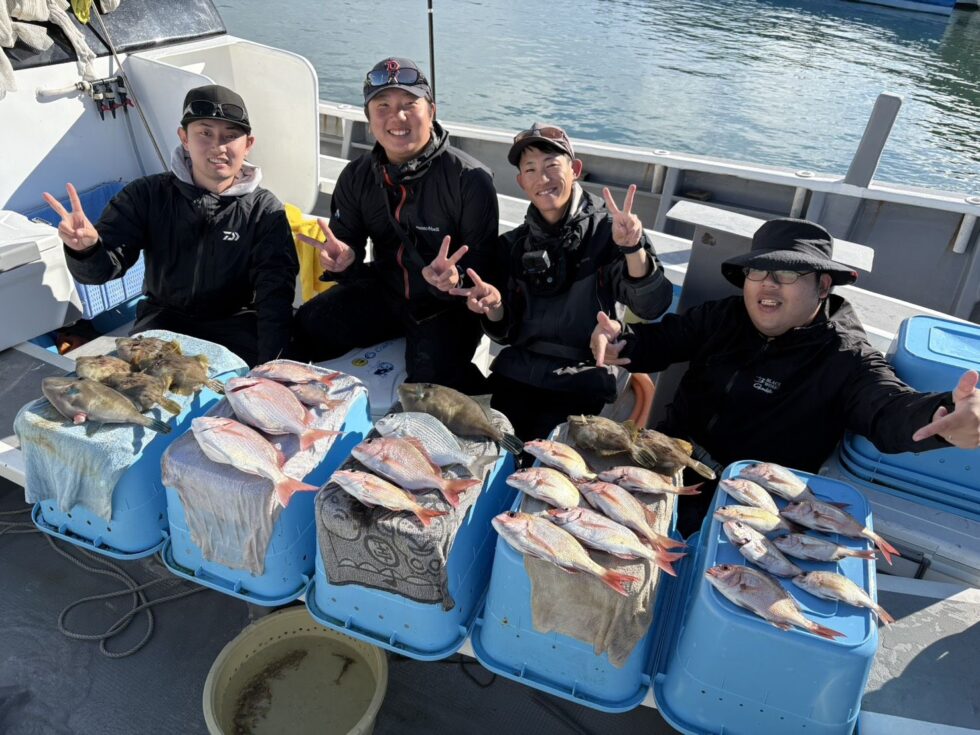 一つテンヤ真鯛出船！フィッシング遊さんら好調！
