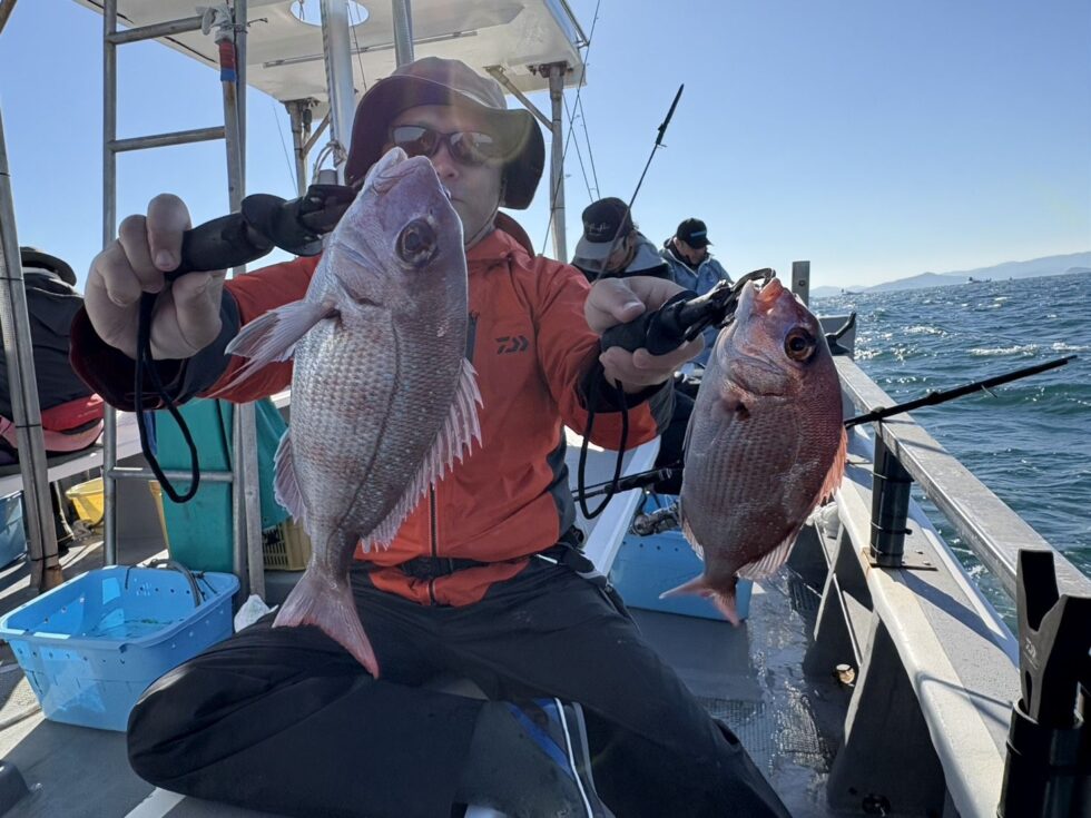 伊勢湾一つテンヤ真鯛釣り大人気!