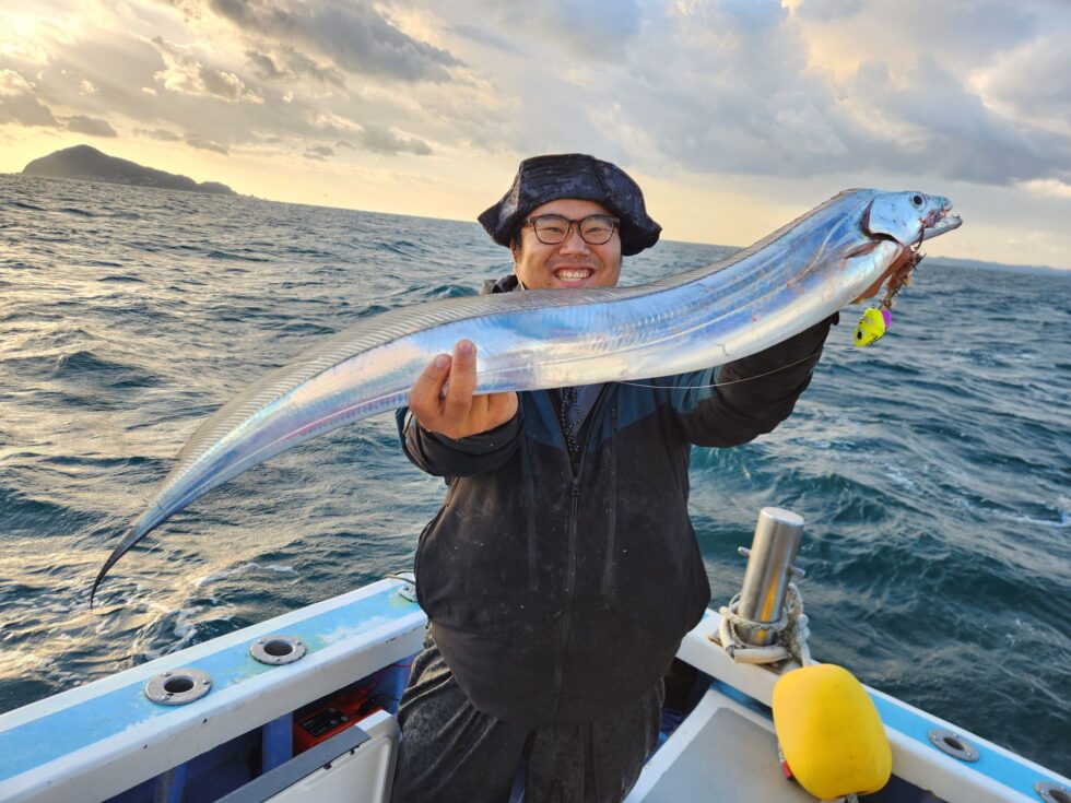 朝イチ穏やか!伊良湖沖で大型ヒット!イシグロ豊田店仲谷さん!