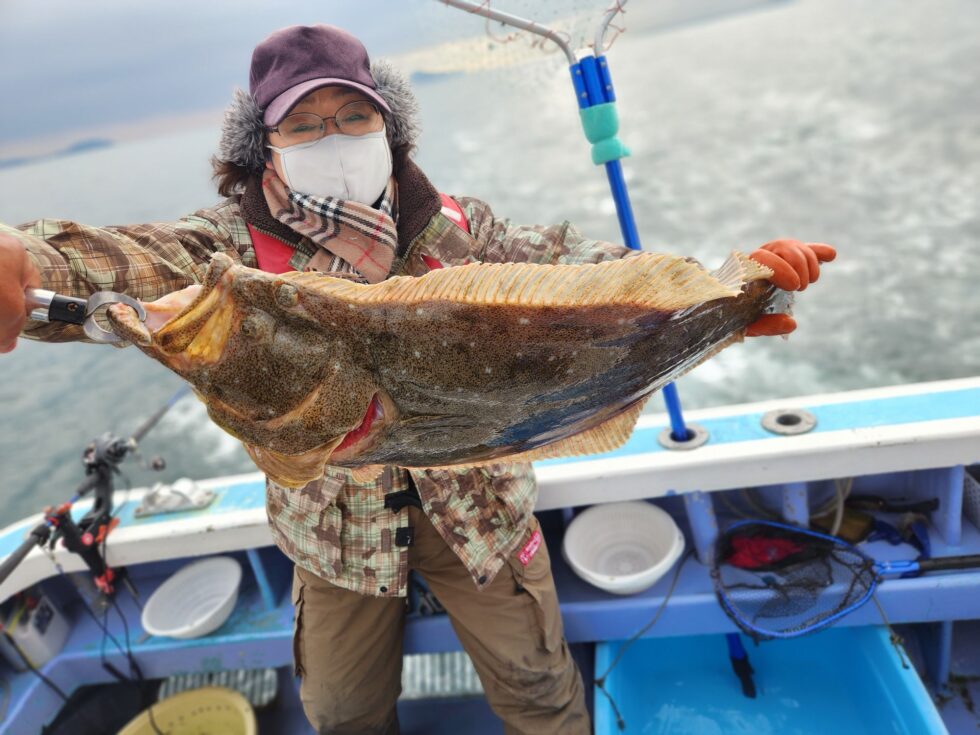今日１の75㎝座布団ヒラメおめでとうございました！