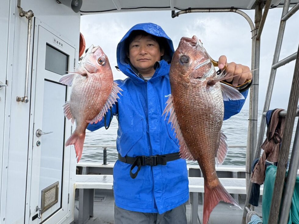一つテンヤ真鯛爆発！