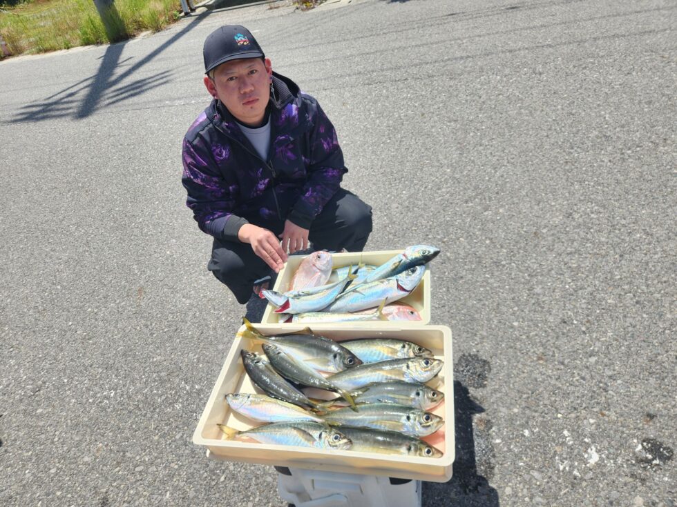 伊良湖沖、大アジ、サバ続々!