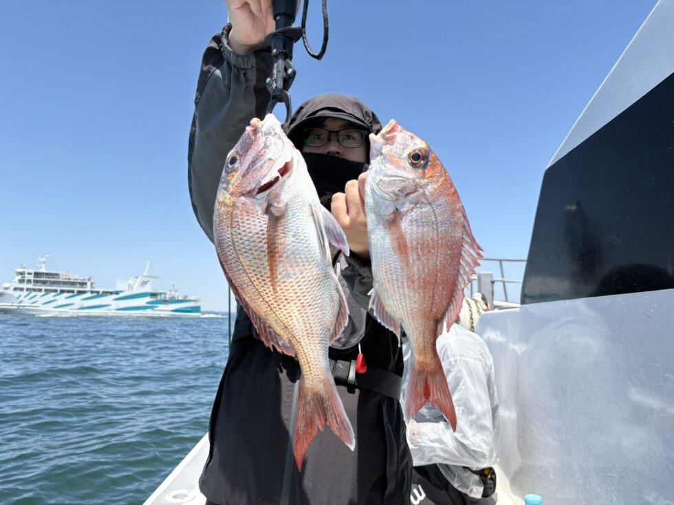 伊勢湾一つテンヤ真鯛!こちらも大人気コースです!